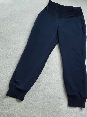 Navy Maternity Jogger Scrubs Pants Size Medium / P Medial Staff Medical Staff